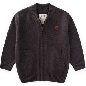 Triko Cepli Hırka 2-11 Yaş Kahve