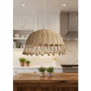 Rattan Bambu Hasır Avize