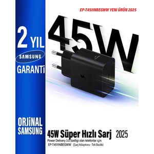 T4511N 45W Type C Süper Hızlı Şarj Adaptörü EP-T4511NBEGWW (Samsung Türkiye Garantili) T4511N