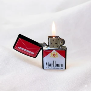 Zippo Benzinli Çakmak Malboro Damla Baskı