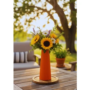 Modern Dekoratif Vazo – Minimalist Tasarım, 18  cm  , Çok Amaçlı Dekoratif Vazo (Renk Seçenekli) Özel Üretim