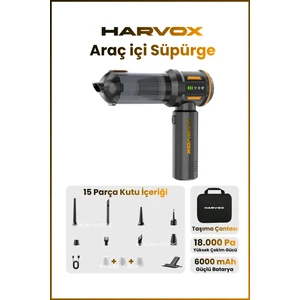 18000PA Güçlü Vakum Araç Süpürgesi Taşınabilir Çantalı 6000MAH Bataryalı Üflemeli HXVC-003