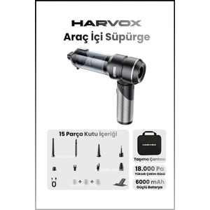 18000PA Güçlü Vakum Araç Süpürgesi Taşınabilir Çantalı 6000MAH Bataryalı Üflemeli HXVC-002