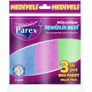 3 Adet Mikrofiber Temizlik Bezi 32 x 32 cm - Hızlı Kuruma ve Renkli Tasarım