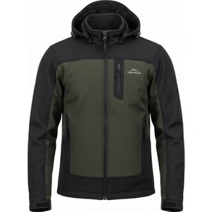 Siyah Haki Trail Softshell Su İtici Rüzgar Geçirmez Mont Ceket