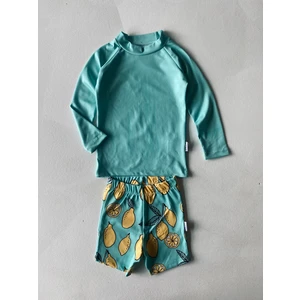 RG Brand Kız / Erkek Çocuk Hızlı Kuruyan, UV Korumalı, Uzun kollu Tişört - Şort 2'li Takım_RG1596