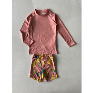 RG Brand Kız / Erkek Çocuk Hızlı Kuruyan, UV Korumalı, Uzun kollu Tişört - Şort 2'li Takım_RG1596