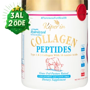 %100 Saf ve Doğal Yüksek Biyoaktif ve Biyoyararlı Çift Hidrolize Edilmiş Toz Peptitleri İçeren Diyet Takviyesi Kolajen (500gr) - 50 Günlük
