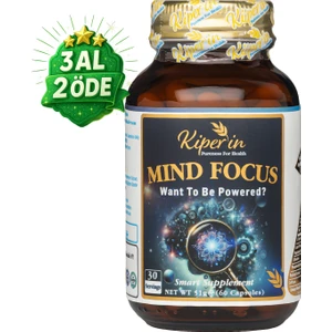 Mind Focus Aslan Yelesi Mantarı, Sitikolin, Rhodiola, L-Theanin .. (1440MG) | Akıllı Gıda Takviyesi