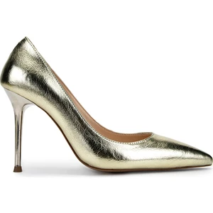 Tamer Tanca Kadın Vegan Altın Topuklu Ayakkabı 886 2005 Bn Ayk Y25 Dore Cılt