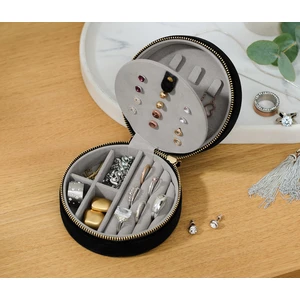 Kadın Takı Kutusu, Kadife, Siyah