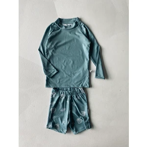 RG Brand Kız / Erkek Çocuk Hızlı Kuruyan, UV Korumalı, Uzun kollu Tişört - Şort 2'li Takım_RG1596