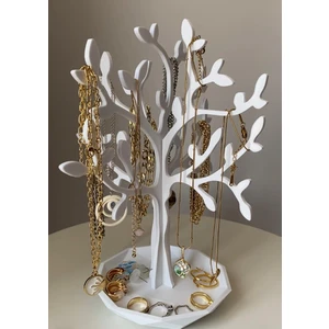 Ağaç Kolye Standı - Beyaz