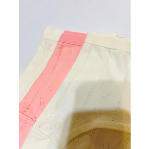 Marka Kadın Jakarlı Bato Külot 3'lü %100 Pamuk Karışık Renkli