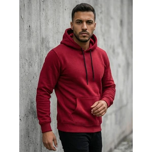Standart Kalıp Pamuklu Yumuşak Dokulu Basic Haki Yeşili Kapüşonlu Kanguru Cepli Sweatshirt