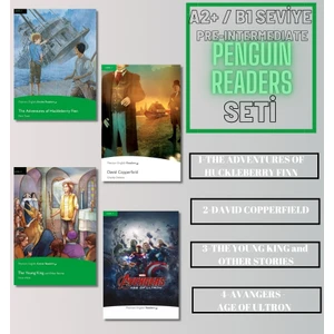 Pearson English Reader The Adventures of Huckleberry Finn - David Copperfield - Young King & Stories - AVENGERS - AGE OF ULTRON (A2+ / B1 Seviye İngilizce Hikaye Seti 4 Kitap)