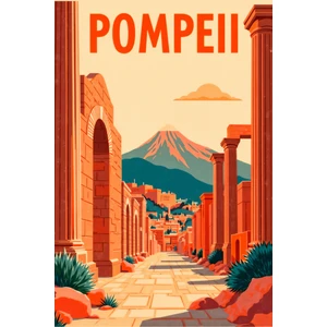 Pompeii Antik Şehir Kanvas Tablo