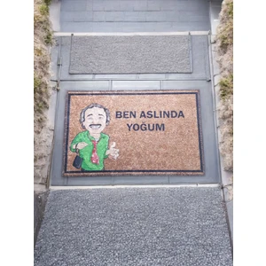 Kapı Önü Baskılı  Kaymaz Pas Pas 60*40CM