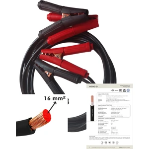 Gerçek Saf Bakır (TSE Belgeli) Akü Takviye Kablosu-3m