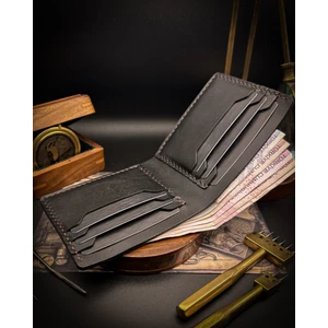 El Yapımı Hakiki Deri Cüzdan - Bifold Klasik