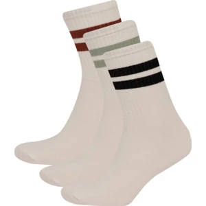 Kadın 3'lü Pamuklu Uzun Çorap D0537AXNS