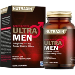 Ultra Men 60 Tablet - L-Arjinin, Ginseng, Zencefil, Demir dikeni, Tarçın