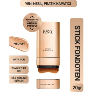 Stıck Fondöten,pratik Kapatıcı+Fırçalı,2ın1,orta TON,20GR