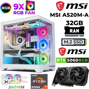 Sword X60 Ryzen 7 5700X 32GB Ram 1tb M.2 Nvme SSD 8gb RTX5060 Sıvı Soğutmalı Oyuncu Tavsiye Sistem