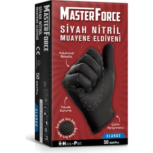 Master Force Siyah Nitril Eldiven Xl Maksi Boy