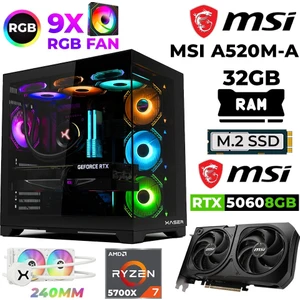 Sword X50 Ryzen 7 5700X 32GB Ram 1tb M.2 Nvme SSD 8gb RTX5060 Sıvı Soğutmalı Tavsiye Sistem