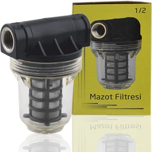 1/2 Griş Bağlantılı Yıkanabilir Paslanmaz Mazot Süzme Filtresi