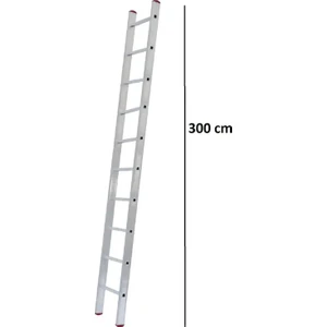 Tek Parça 3 M Alüminyum Merdiven 10 Basamak