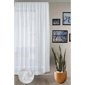 Elegante Pilesiz Tül Perde Kar Beyaz