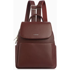 Cengiz Pakel Molly Kadın Kapaklı Sırt Çantası - 7324 - Bordo