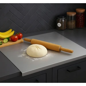 Stellica Paslanmaz Çelik 40X50 cm Tek Bükümlü Metal Tezgah Koruyucu Çok Amaçlı Kesme Tahtası