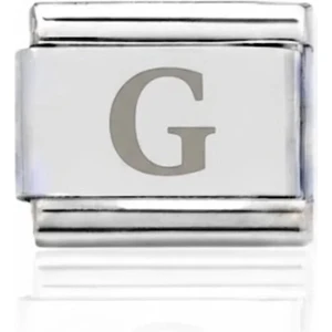 Harfli Paslanmaz Çelik Italyan Charm Bileklik Kişiselleştirme Eki 1 Adet Charm Eki Standart