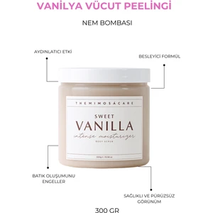 The Mimosa Care Vanilya Özlü Vücut Peelingi 300 ml Besleyici Etkili Vegan Formül