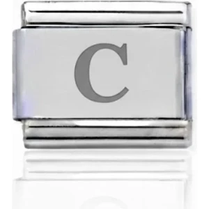 Harfli Paslanmaz Çelik Italyan Charm Bileklik Kişiselleştirme Eki 1 Adet Charm Eki Standart