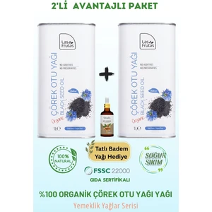 Las Frutas Organik Çörekotu Yağı 1 Litre 2'li