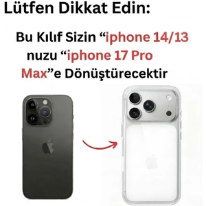 iPhone 14/13 Uyumlu Kılıf 17 Pro Görünümlü Magsafe Özellikli Kamera Lens Korumalı Kılıf