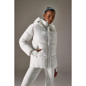 Su İtici Regular Fit Yarım Polar Astarlı Kapüşonlu Fermuarlı Kışlık Mont A1553AX25WN