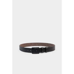 Erkek Dikdörtgen Toka Suni Deri Jean Kemeri V0621AZNS