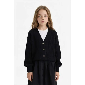 Kız Çocuk V Yaka Düğmeli Triko Hırka A2298A825AU