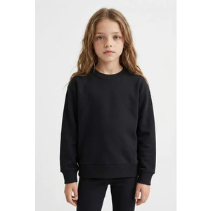 Kız Çocuk Relax Fit Bisiklet Yaka Basic Düz Okul Sweatshirt A2797A825AU