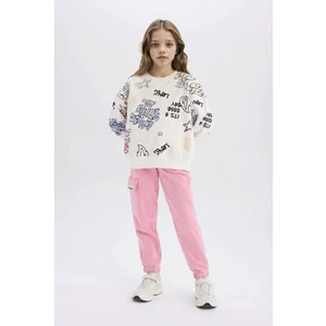 Kız Çocuk Kargo Cepli Beli Paçası Lastikli Jogger Eşofman Altı D2872A824WN