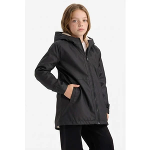 Kız Çocuk Su Geçirmez Kapüşonlu Fermuarlı Yağmurluk C5229A825AU