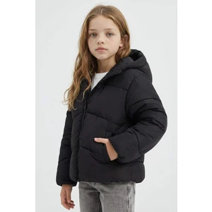 Kız Çocuk Su Geçirmez Kapüşonlu Fermuarlı Şişme Mont C5389A825AU