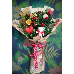 Aden Çiçek Evi ❤️ayıcıklı Kokina Aşk Demeti Kırmızının Uğurlu Işıltısı ✨bereket ve Aşk Sembolü 🍀 Doğal Kokina