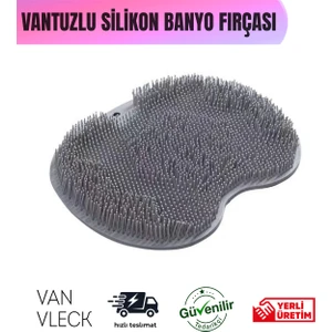 Vantuzlu Silikon Banyo Fırçası – Ayak Masaj Pedi, Sırt Kesesi, Duş Lifi, Vücut Temizleme Aparatı