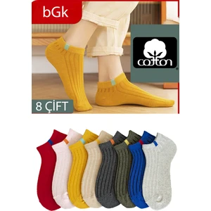 8 Çift Unisex Renkli Kısa Çorap